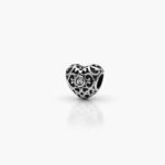 Dije Acero Inoxidable Corazón Zirconia 0237 - Blanca
