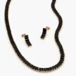 Set Chapa de Oro Zirconia Rectagular 6mm 0792
