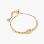 Pulso Chapa de Oro Mano de Fatima 564 - Imagen 2