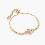 Pulso Chapa de Oro Mano de Fatima 565 - Imagen 4