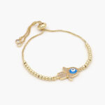 Pulso Chapa de Oro Mano de Fatima 565 - Imagen 3