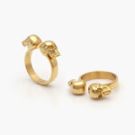 Anillo Caballero Acero Inoxidable Cráneos  0233
