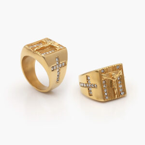 Anillo Caballero Acero Inoxidable Cristo 0246