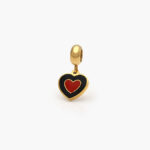 Dije Acero Inoxidable Corazón Esmalte 0102