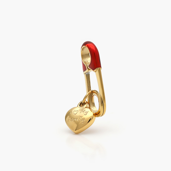 ACH-0252-O Dije Acero Inoxidable Clip Corazón 0252 - Imagen 1