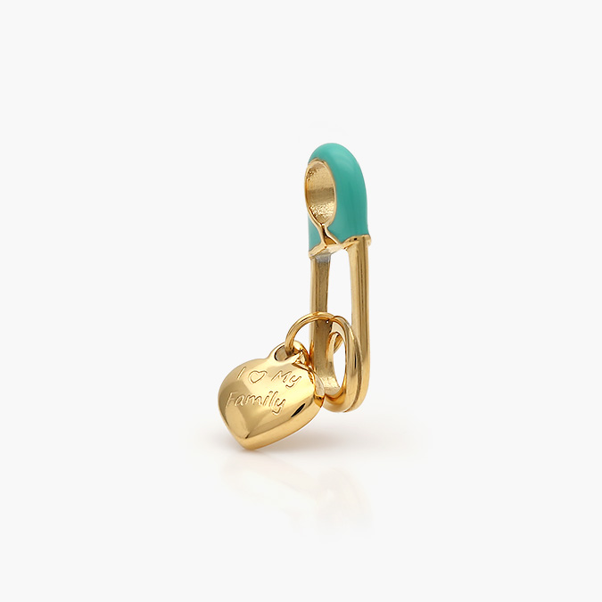 ACH-0253-O Dije Acero Inoxidable Clip Corazón 0253 - Imagen 1