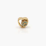 Dije Acero Inoxidable Corazón Huella 0284