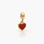 Dije Acero Inoxidable Corazón Esmalte 0286