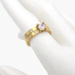 Anillo Acero Inoxidable Zirconias 0285