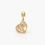 Dije Acero Inoxidable Árbol Corazón 0060 - Oro