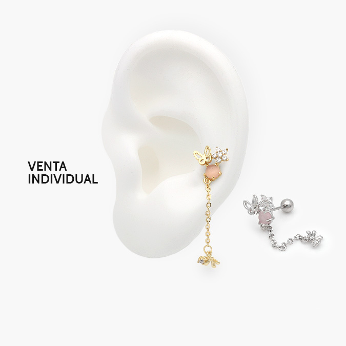 AAP-0069 Piercing Acero Inoxidable Flores Mariposas 0069 - Imagen 1