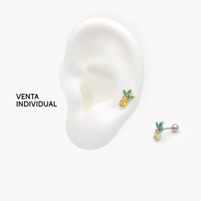 AAP-0076 Piercing Acero Inoxidable Piña 0076 - Imagen 1