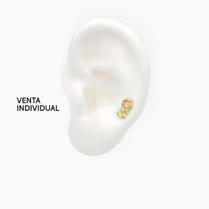 CEP-0002-O Piercing Chapa de Oro Bella 0002 - Imagen 1