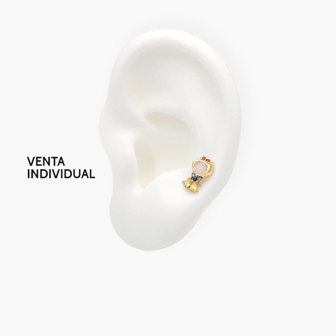 CEP-0004-O Piercing Chapa de Oro Princesa Blanca Nieves 0004 - Imagen 1