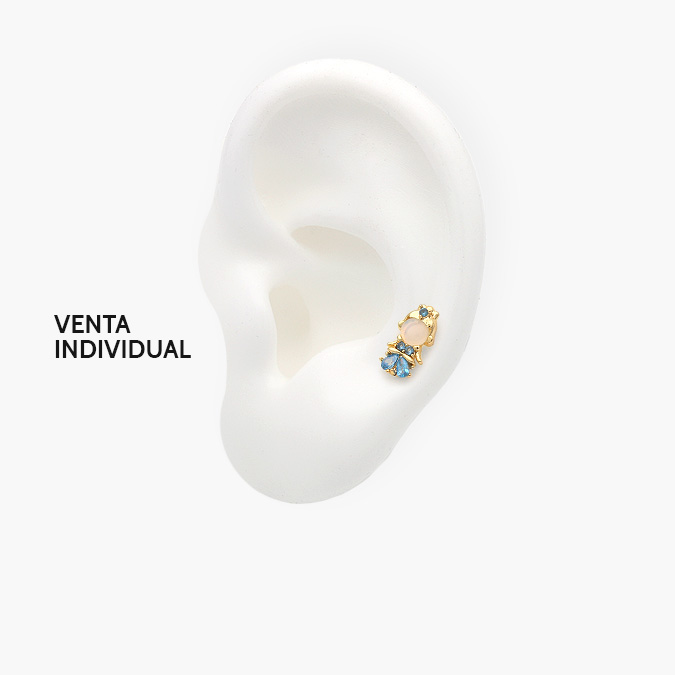 CEP-0006-O Piercing Chapa de Oro Cenicienta 0006 - Imagen 1