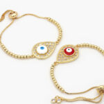Pulso Chapa de Oro Ojo Turco 0693 - Blanco