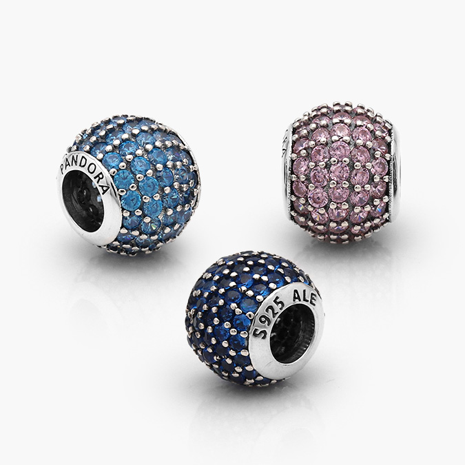 PCH0039 Charm Plata .925 Rodizado Zirconia Colores 0039 - Imagen 1