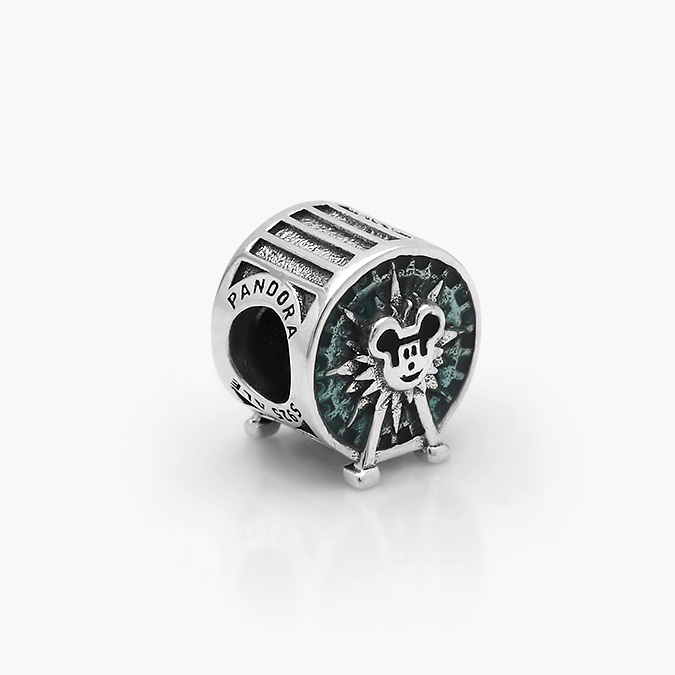 PCH0055P Charm Plata .925 Rodizado Rueda de la Fortuna Mickey Mouse 0055 - Imagen 1
