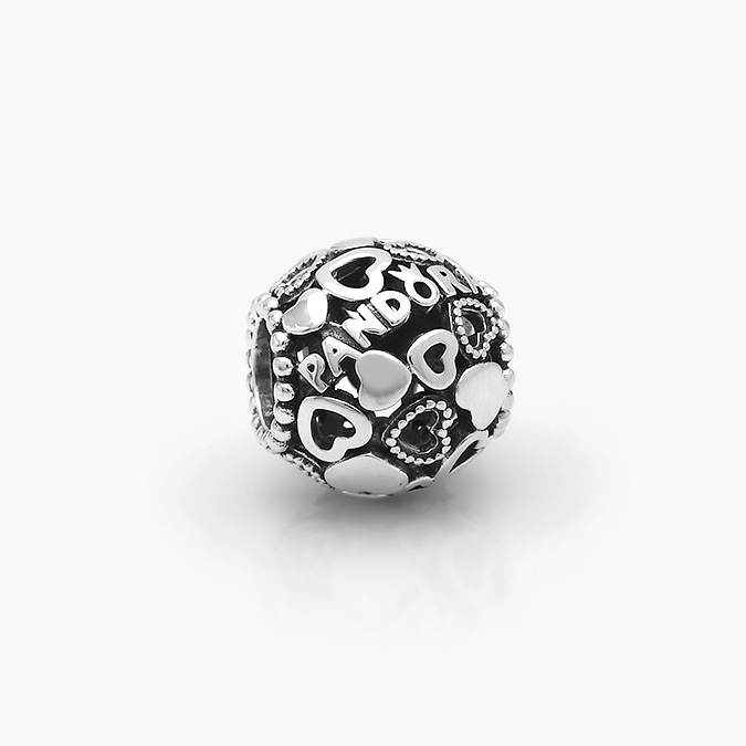 PCH0063P Charm Plata .925 Rodizado Corazones Pandora 0063 - Imagen 1