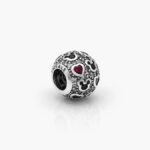 Charm Plata .925 Rodizado Mickey Mouse Corazones 0069
