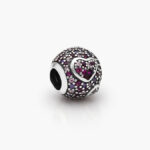 Charm Plata .925 Rodizado Corazón Zirconias 0101