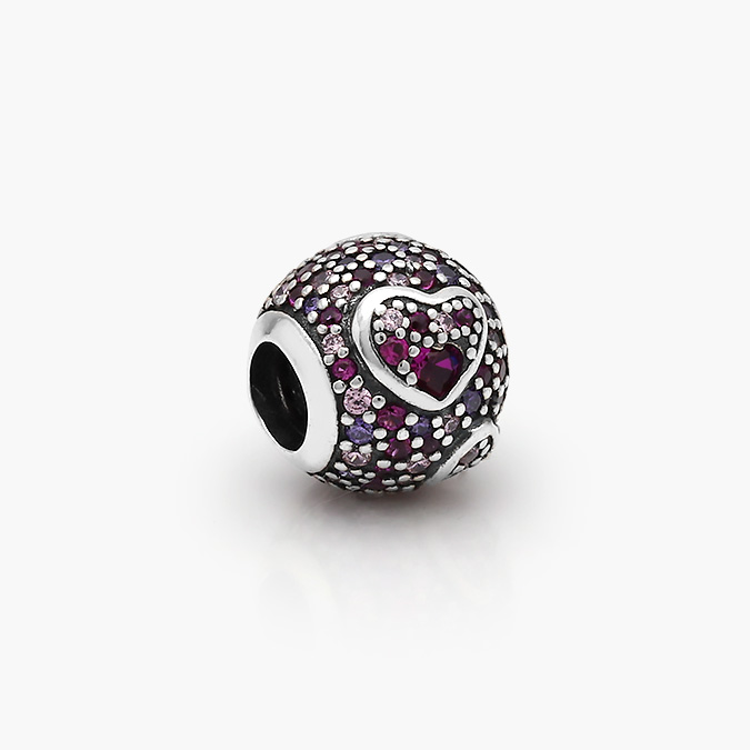 PCH0101P Charm Plata .925 Rodizado Corazón Zirconias 0101 - Imagen 1