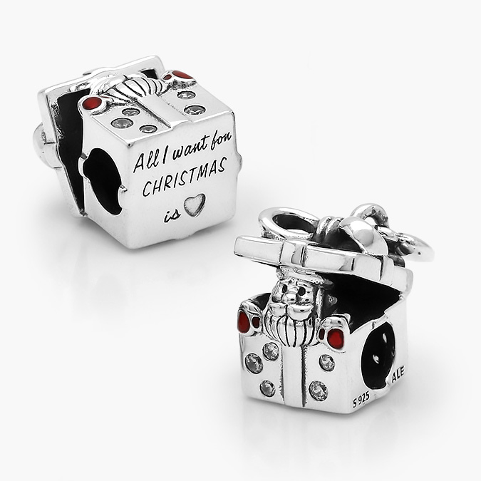 PCH0120P Charm Plata .925 Rodizado Regalo Santa Claus 0120 - Imagen 1