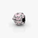 Clip Plata .925 Rodizado Flores Esmalte 0144