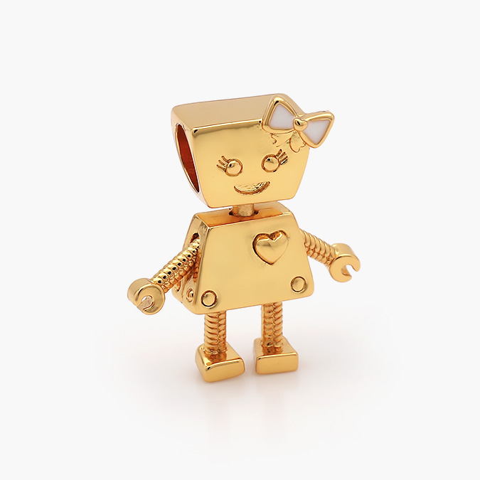 PCH0153O Charm ALE MET Rodizado Niña Robot 0153 - Imagen 1