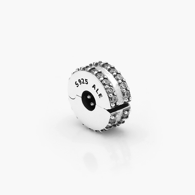 PCH0166P Clip Plata .925 Rodizado Zirconia 0166 - Imagen 1