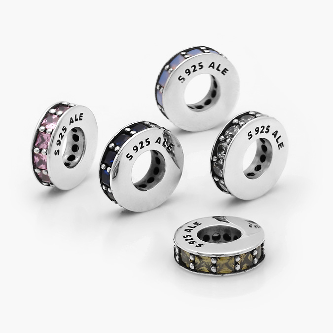 PCH0167 Separador Plata .925 Rodizado Zirconias 0167 - Imagen 1