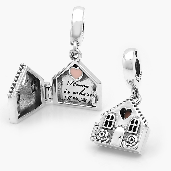 PCH0210P Colgante Plata .925 Rodizado Casa Corazón 0210 - Imagen 1
