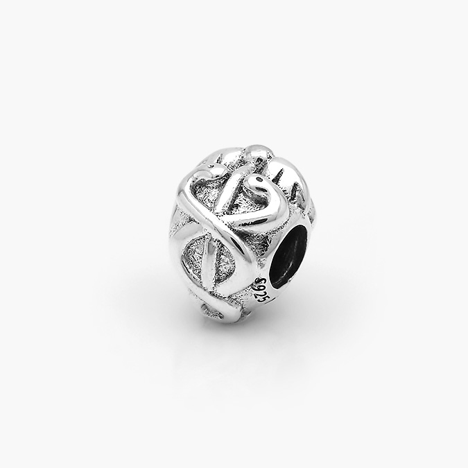 PCH0302P Charm Plata .925 Rodizado Signo Medicina 0302 - Imagen 1
