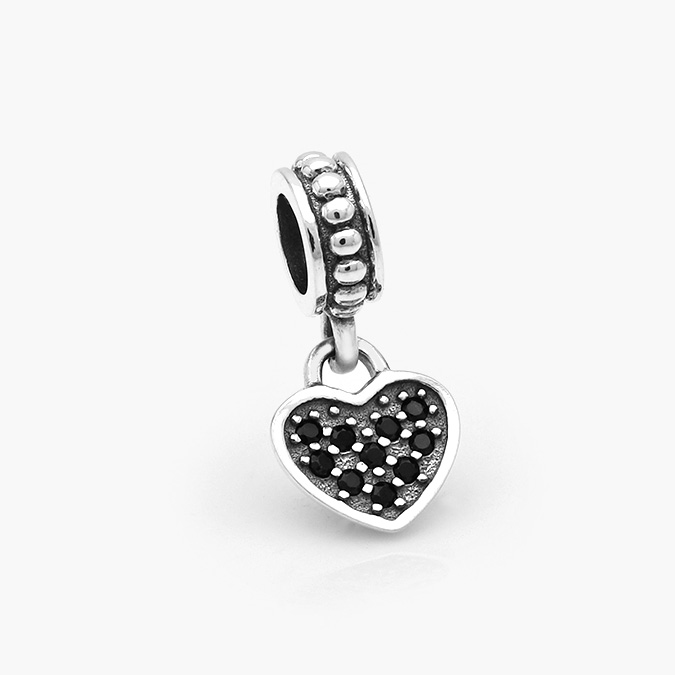 PCH0338P Colgante Plata .925 Rodizado Corazón Zirconias 0338 - Imagen 1