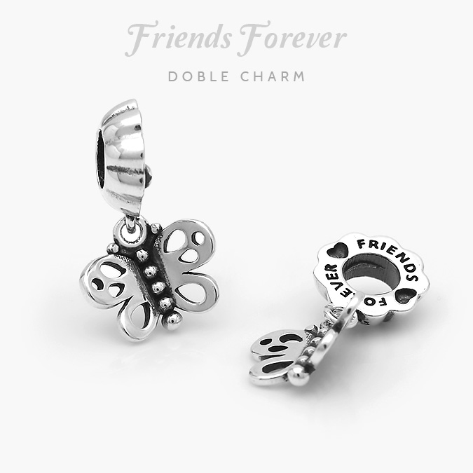 PCH0370P Colgante Doble Plata .925 Rodizado Friends Forever 0370 - Imagen 1