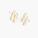 Aretes Gancho Chapa de Oro para Dijes 0666