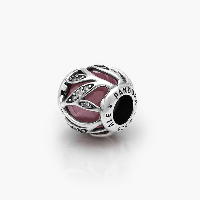 PCH0270P Charm Plata .925 Rodizado Zirconia Rosa 0270 - Imagen 1
