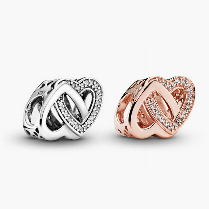 PCH0417 Charm Plata .925 Rodio & Ale Met Corazones 417 - Imagen 1