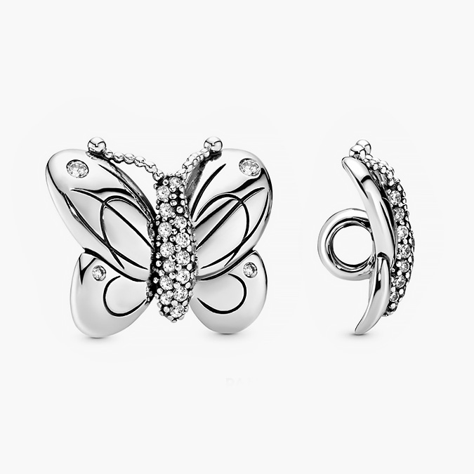 PCH0446P Charm Plata .925 Rodio Mariposa 446 - Imagen 1