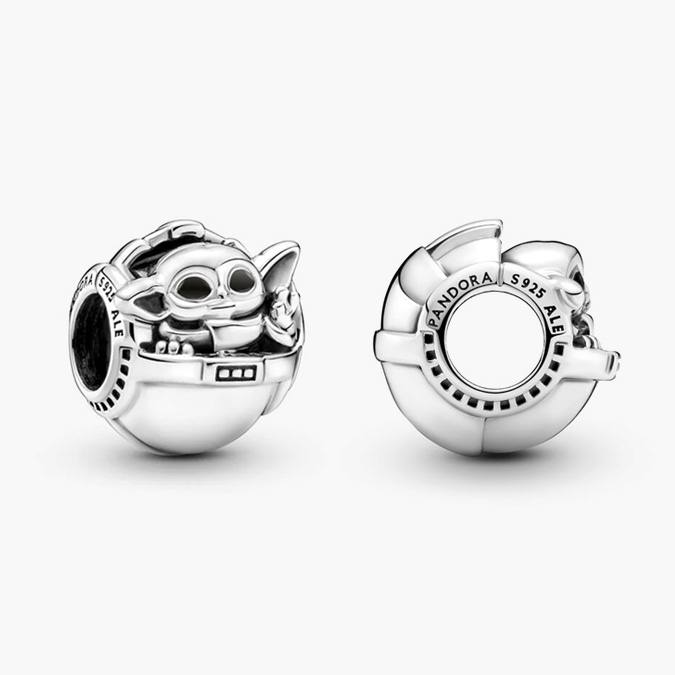 PCH0505 Charm Plata .925 Rodio Baby Yoda 505 - Imagen 1