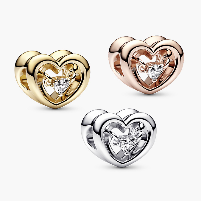 PCH0552 Charm Plata .925 & Ale Met Corazón Zirconia 552 - Imagen 1