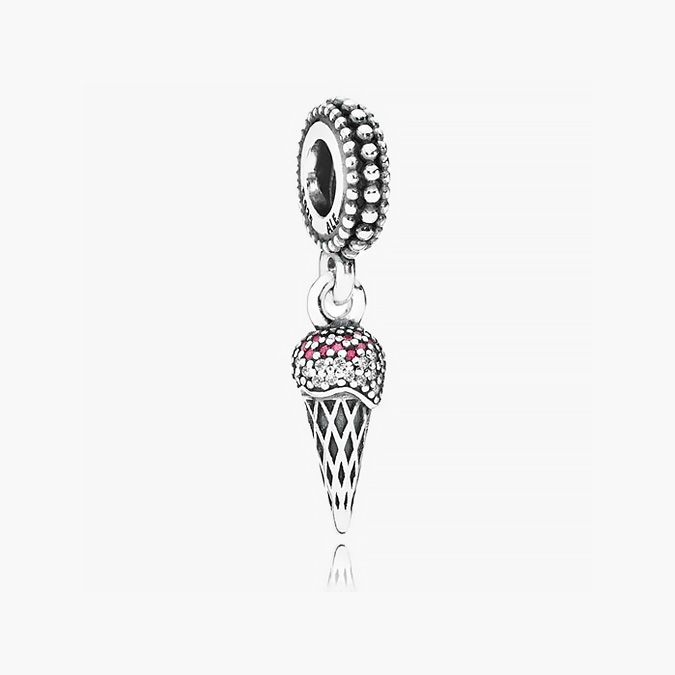 PCH0586P Colgante Plata .925 Rodio Cono Helado 586 - Imagen 1