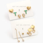 Set Aretes Acero Inoxidable Grupo 06 - Modelo 1