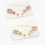 Set Aretes Acero Inoxidable 0115 - Oro