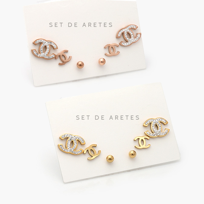 VA0115 Set Aretes Acero Inoxidable 0115 - Imagen 1
