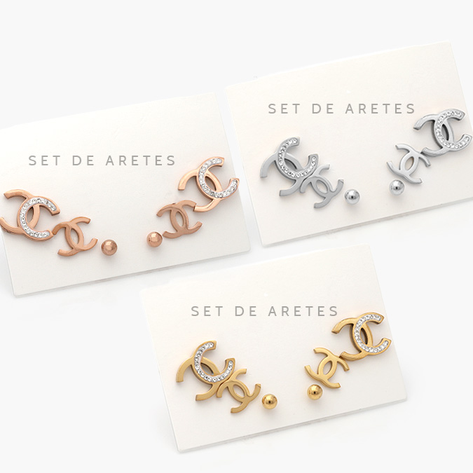 VA0117 Set Aretes Acero Inoxidable 0117 - Imagen 1