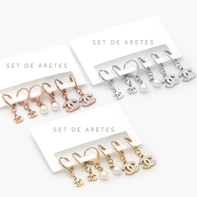 VA0118 Set Aretes Acero Inoxidable 0118 - Imagen 1