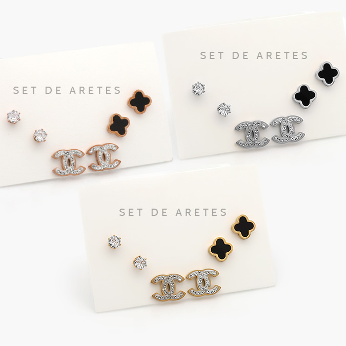 VA1526 Set Aretes Acero Inoxidable 1526 - Imagen 1