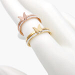 Anillo Doble Acero Inoxidable 2317 - Oro - 6