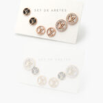 Set Aretes Acero Inoxidable 0035 - Oro